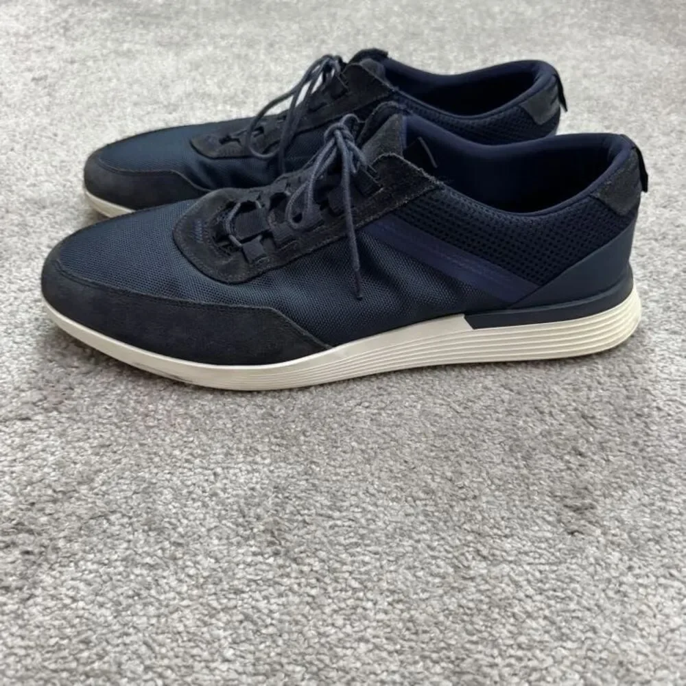 Wolf & Sheperd Crossover Longwing Suede Sneaker Shoes Mens 14M Navy Blue Casual